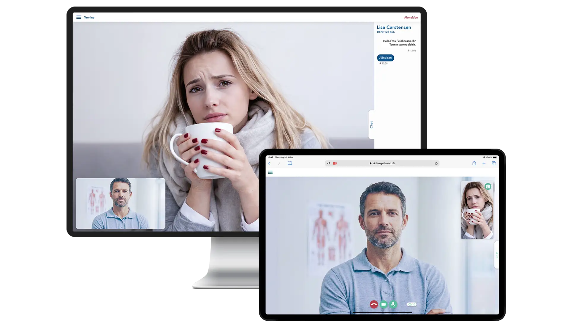 T2med Videosprechstunde direkt aus der Patientenakte